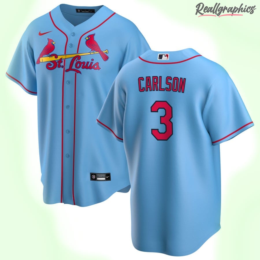 St Louis Cardinals MLB Light Blue Alternate Custom Jersey - Reallgraphics