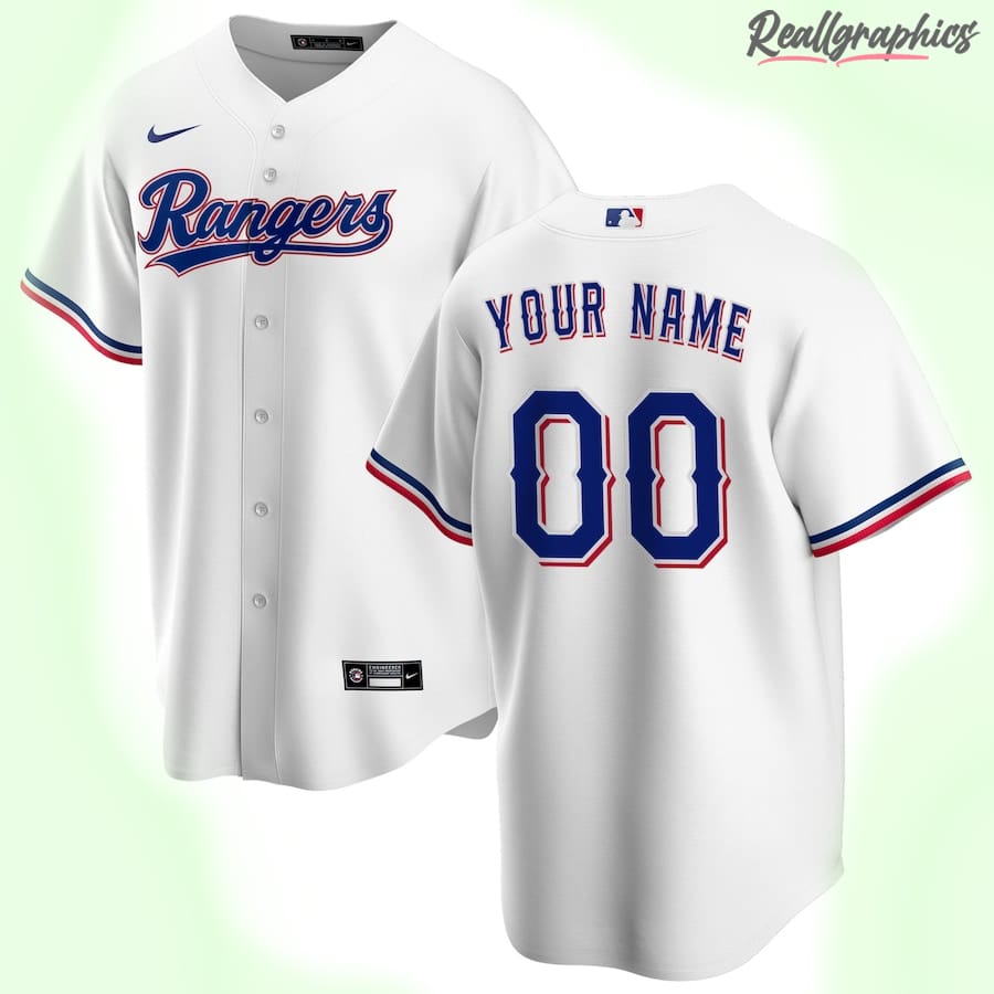 Mens Texas Rangers MLB White Home Custom Jersey Rangers Gifts: Show Off Your Rangers Pride!