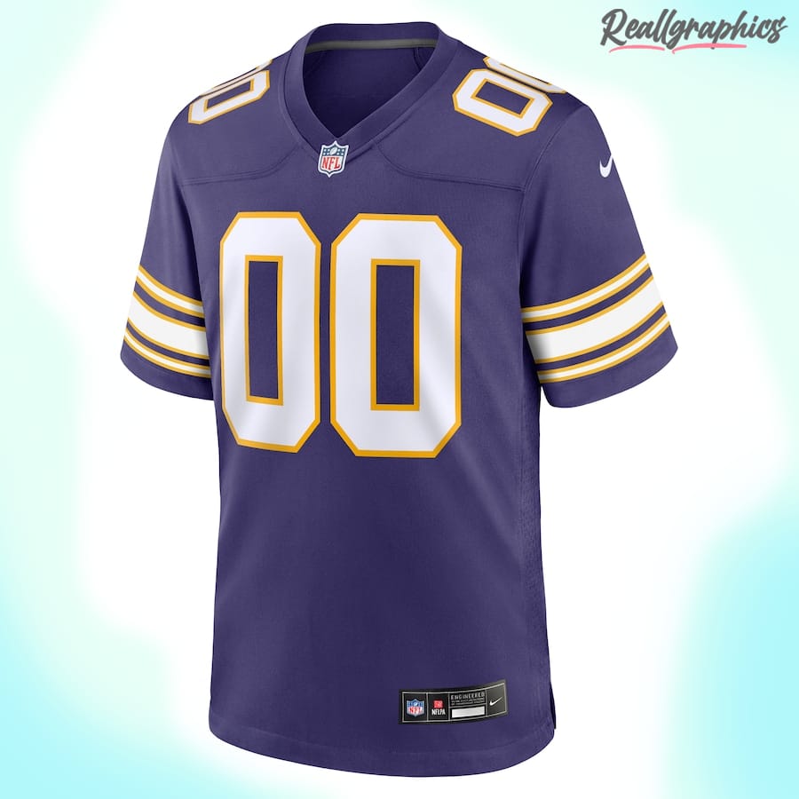 minnesota vikings purple classic custom jersey, viking football jersey cheap for sale
