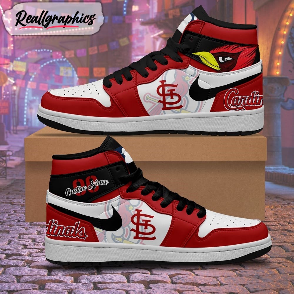 Custom MLB St. Louis Cardinals Nike Logo Jordan 1 High - Reallgraphics