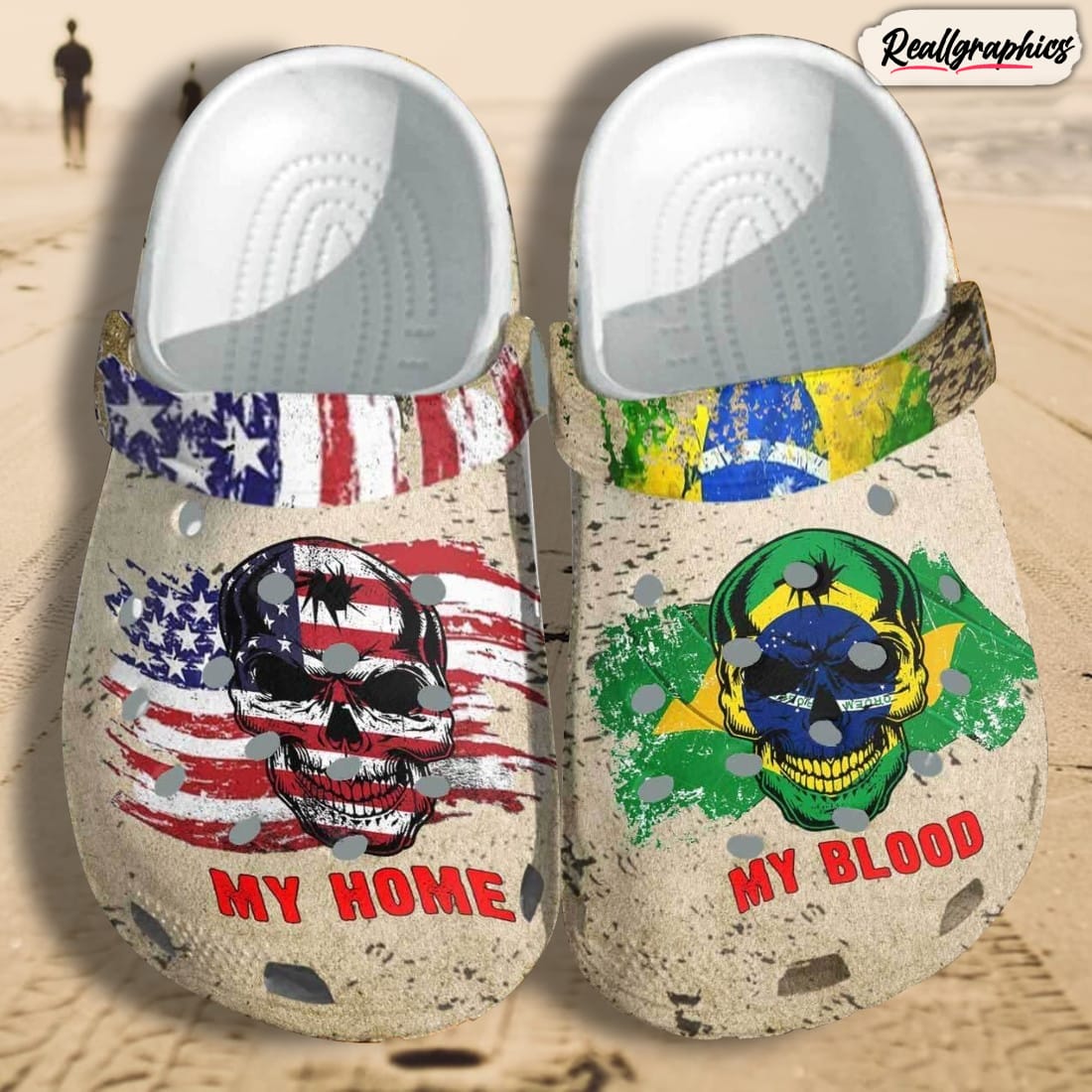 my blood brazil my home usa flag custom shoes crocs
