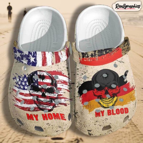 my blood germany my home usa flag custom shoes crocs