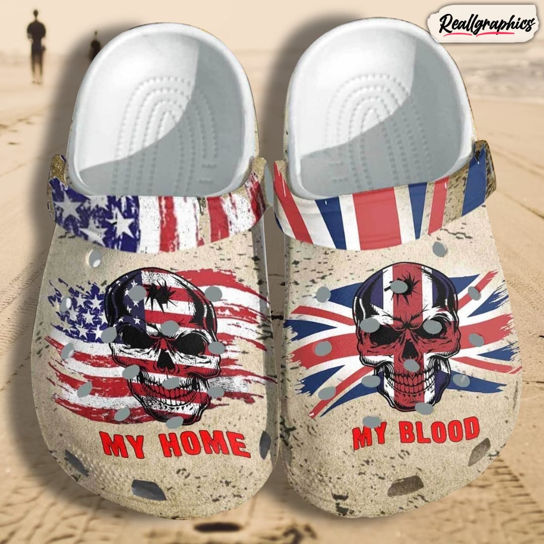 my blood uk my home usa flag custom shoes crocs shoes crocs