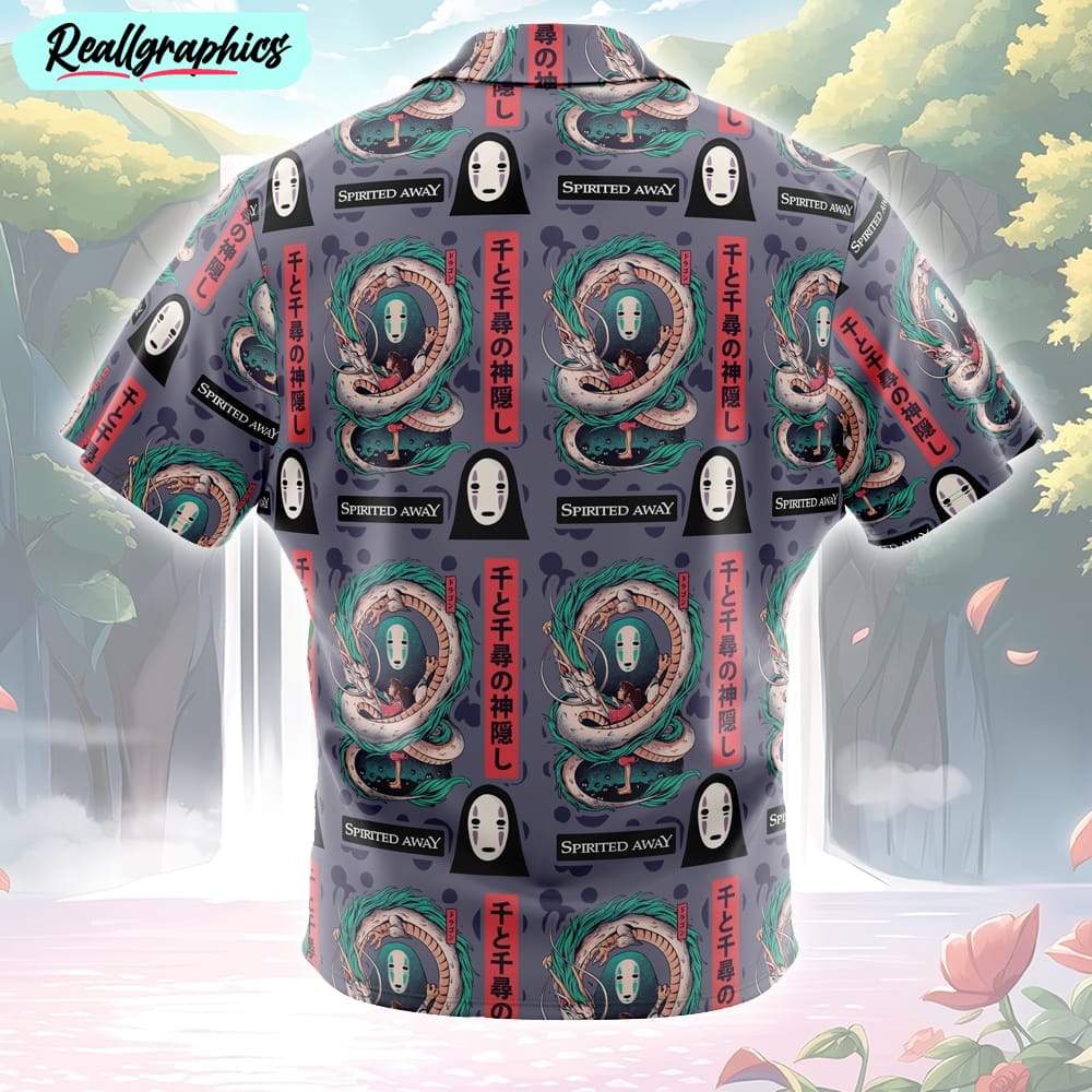 mythical spirited away studio ghibli button up hawaiian shirt