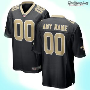 new orleans saints black custom jersey, nfl jerseys for sale