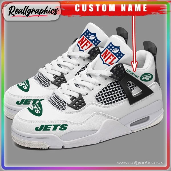 new york jets nfl custom air jordan 4 sneaker