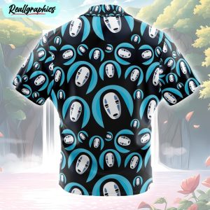 no face spirited away button up hawaiian shirt