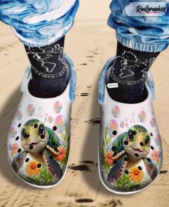 oceans of possibilities sea turtle baby womamn crocs shoes