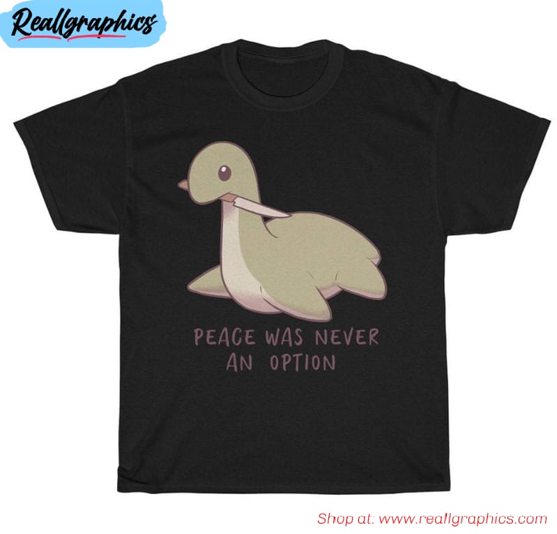 peace was never an option shirt, trendy short sleeve tee tops