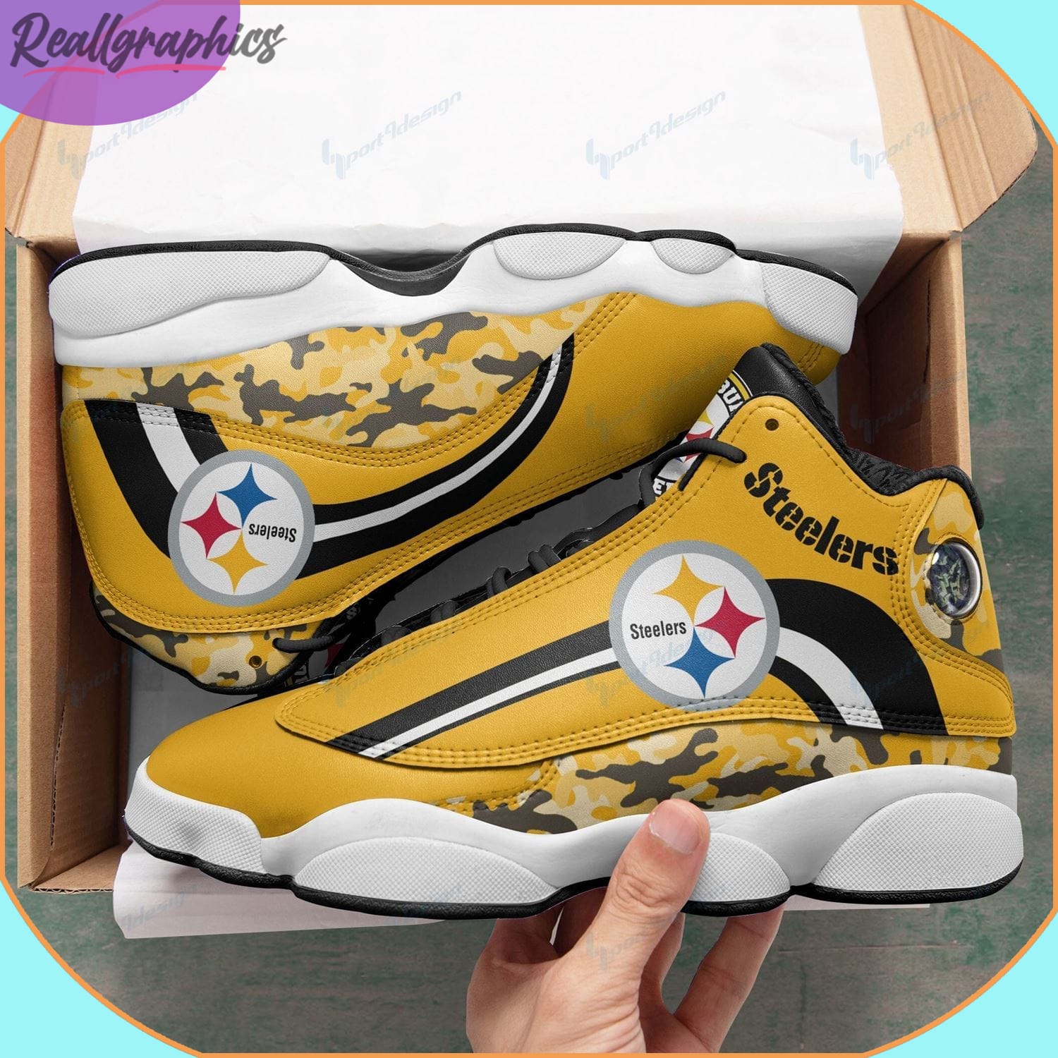 Pittsburgh Steelers Air Jordan 13 Sneaker, Custom Steelers Gear -  Reallgraphics