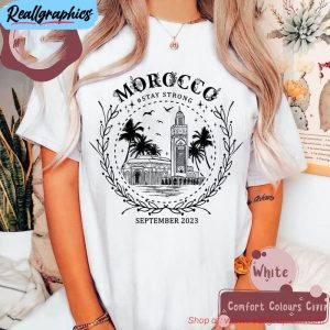 pray for morocco earthquake trendy shirt, support earthquake t-shirt crewneck