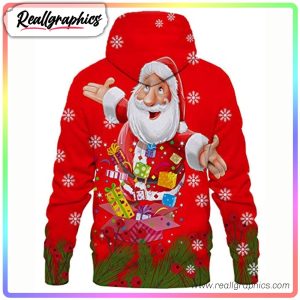 red santa christmas candies 3d printed hoodie