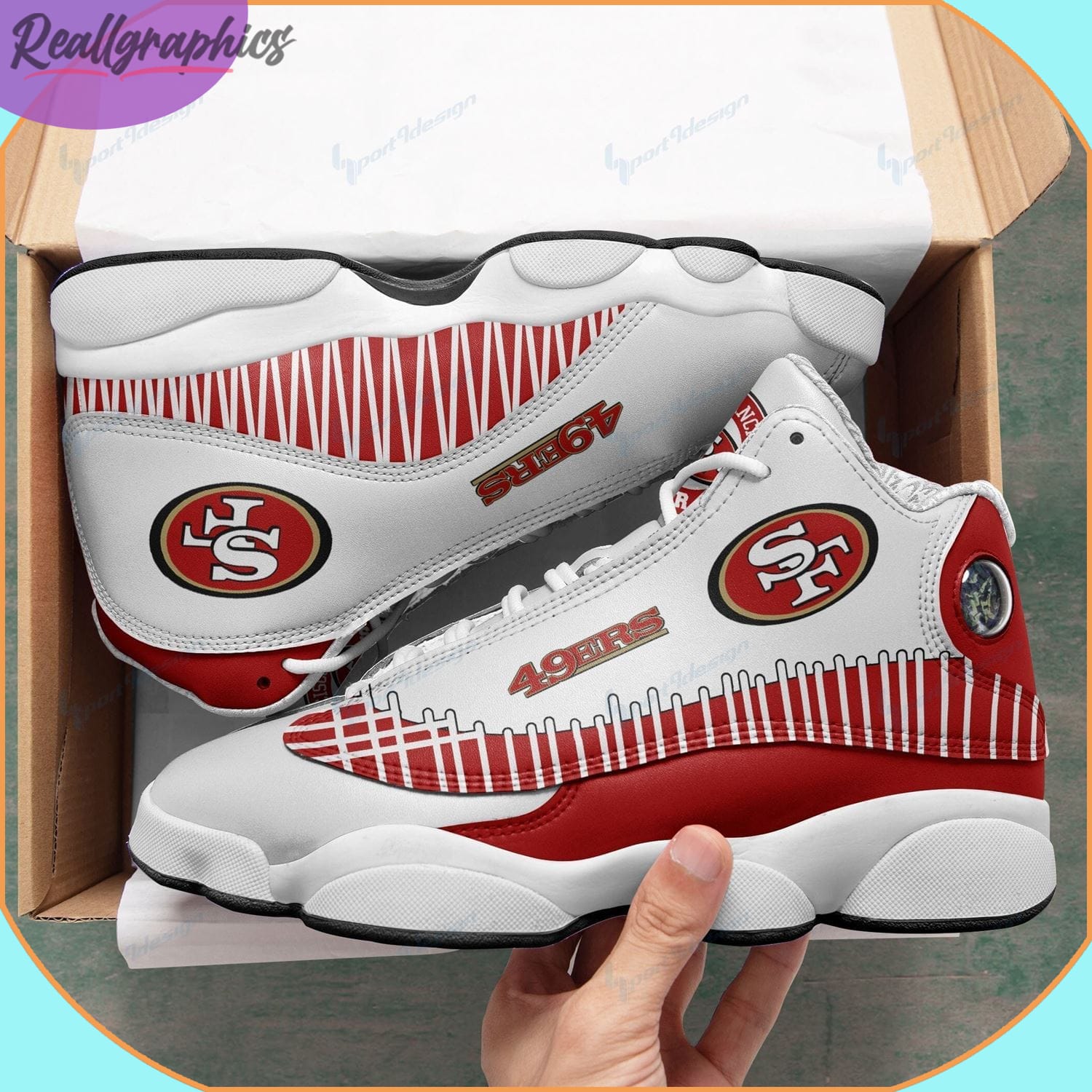 San Francisco 49ers Air Jordan 13 Sneaker, 49ers Custom Shoes
