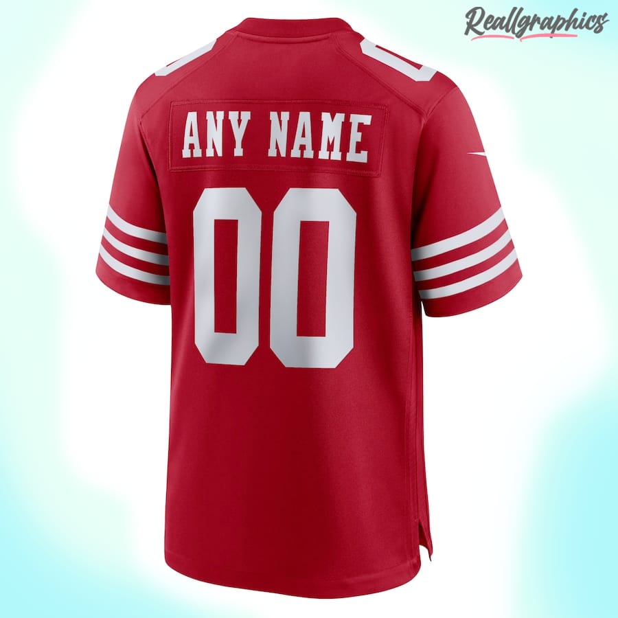 san francisco 49ers scarlet custom jersey, 49ers football jerseys for sale