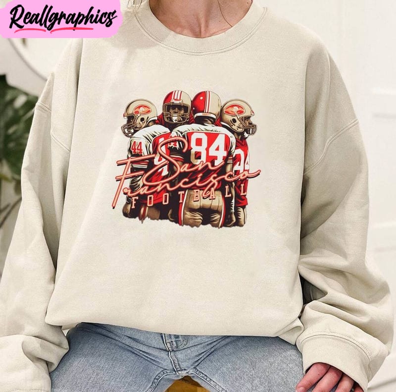 san francisco football shirt, retro 49ers unisex tee hoodie - sweatshirt
