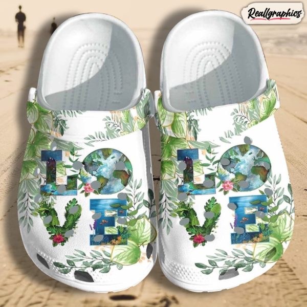 save the planet shoes, love our earth crocs birthday gift