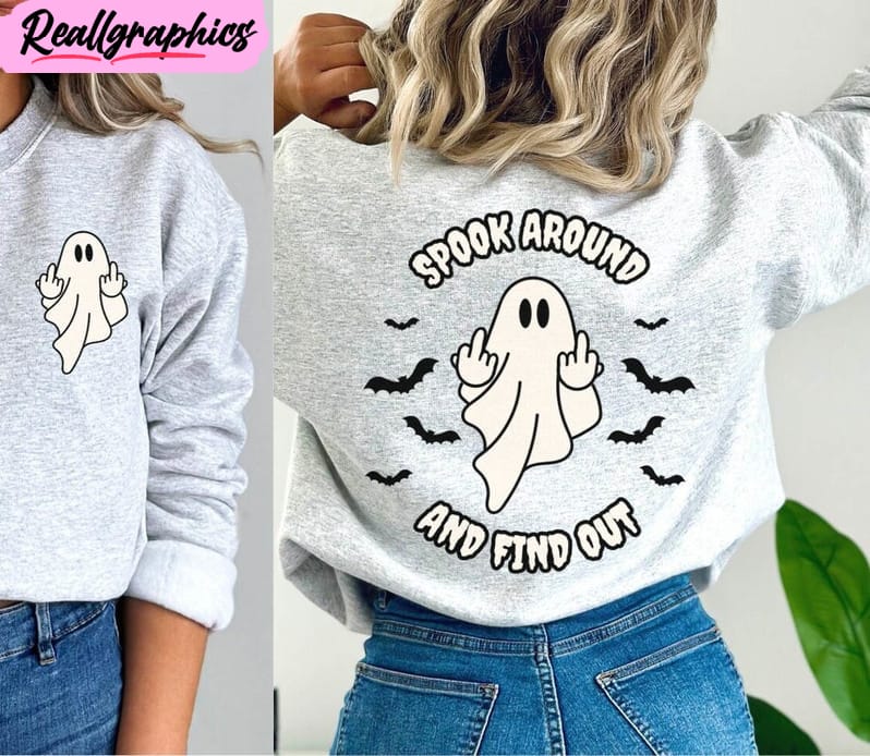 spook around and find out cute shirt, spooky season halloween tee, hoodie, sweatshirt