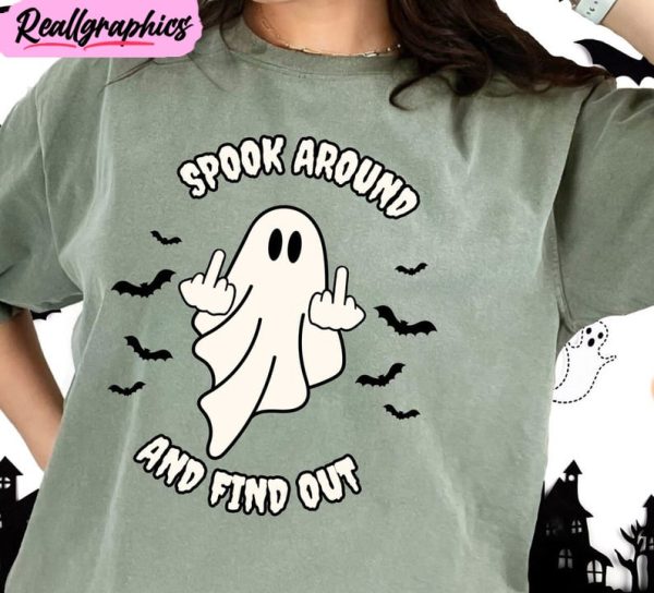 spook around and find out funny shirt, spooky season short sleeve unisex t shirt