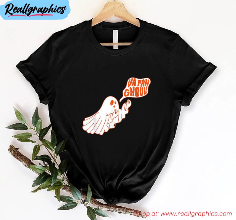 va fan ghoul shirt, funny halloween ghost hoodie long sleeve