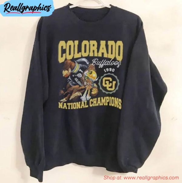 vintage 90s university of colorado shirt, national champions short sleeve unisex hoodie