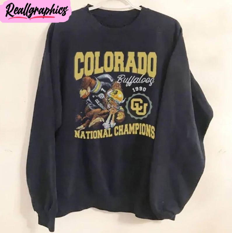 vintage 90s university of colorado shirt, national champions short sleeve unisex hoodie