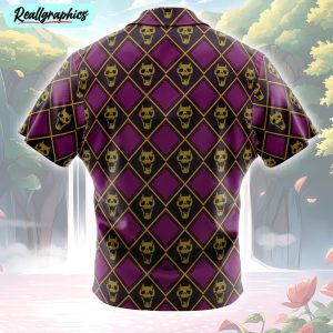 yoshikage kira killer queen jojo's bizarre adventure button up hawaiian shirt