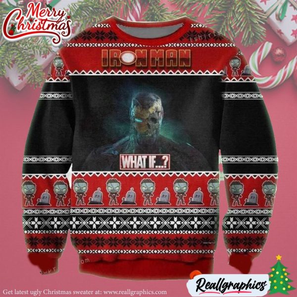 zombie iron man what if ugly sweater christmas party
