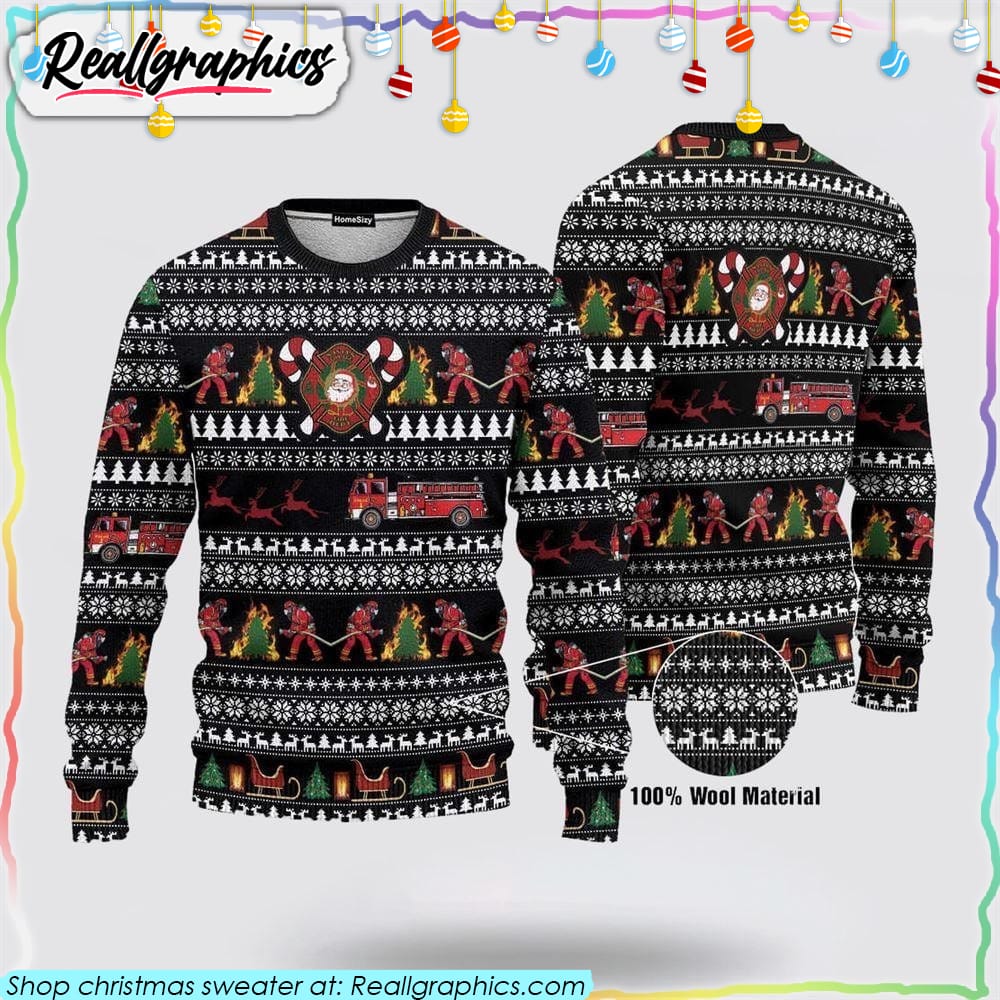 3d-santa-village-firefighter-ugly-sweater-christmas-gifts-for-firefighters-3