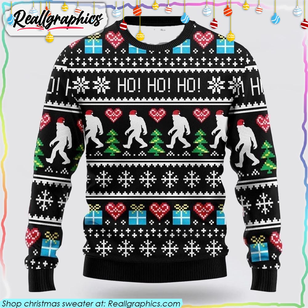 bigfoot-secret-gift-ho-ho-ho-3d-printed-christmas-sweater-sweatshirt