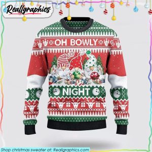 bowling-and-gnomes-lovers-gift-oh-bowly-night-ugly-christmas-sweater-christmas-gift-for-bowling-enthusiasts