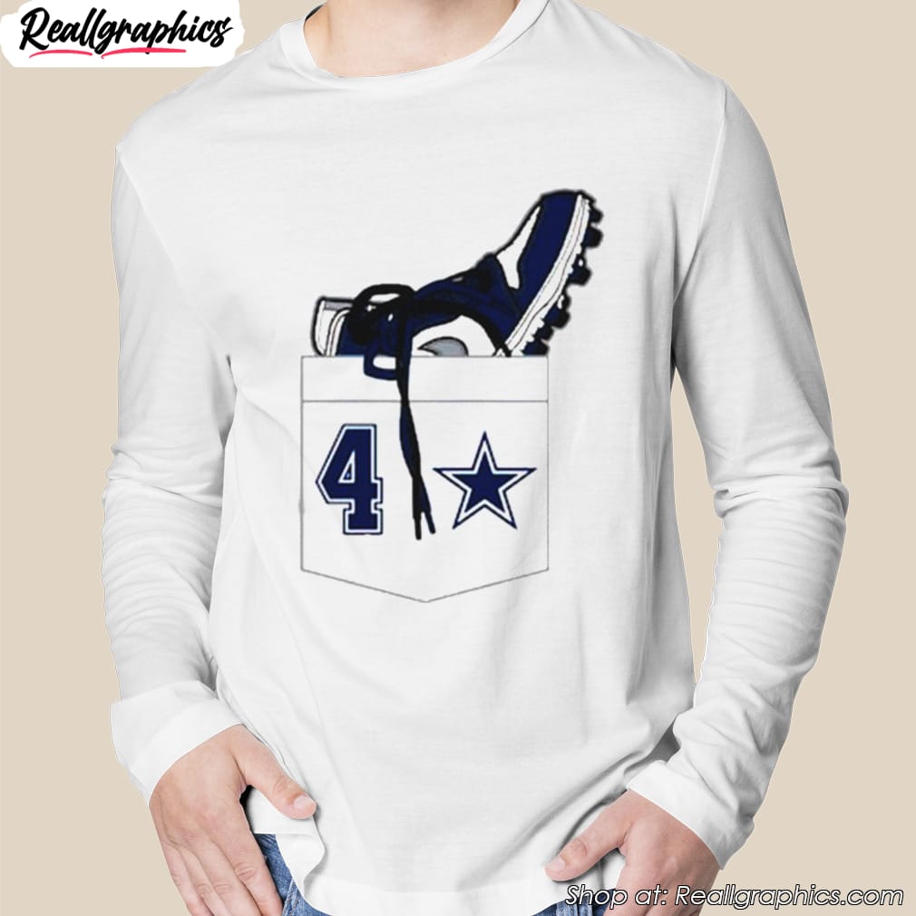 Men's Jordan Brand Dak Prescott White Dallas Cowboys Shoe Schedule Graphic T-Shirt Size: Large