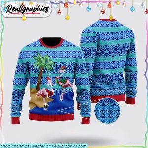 flamingo-3d-printed-christmas-sweater