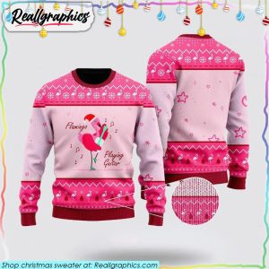 funny-flamingo-playing-guitar-christmas-3d-printed-christmas-sweater