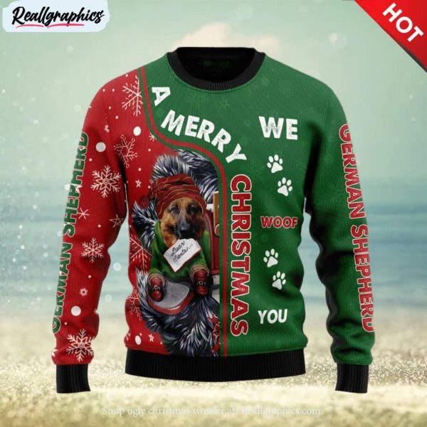 german shepherd merry ugly christmas sweater , christmas sweatshirt for sale