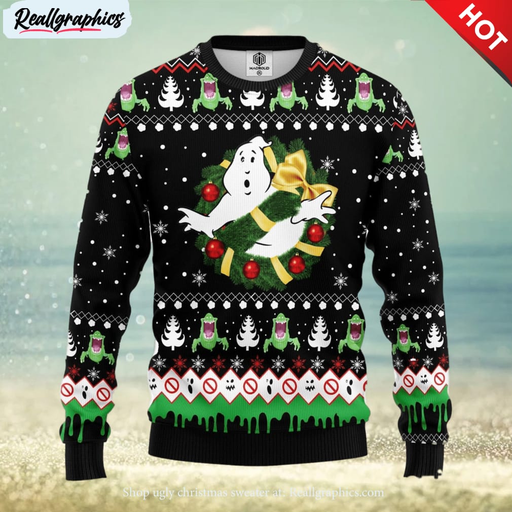 ghostbuster ugly christmas sweater amazing gift men and women christmas gift