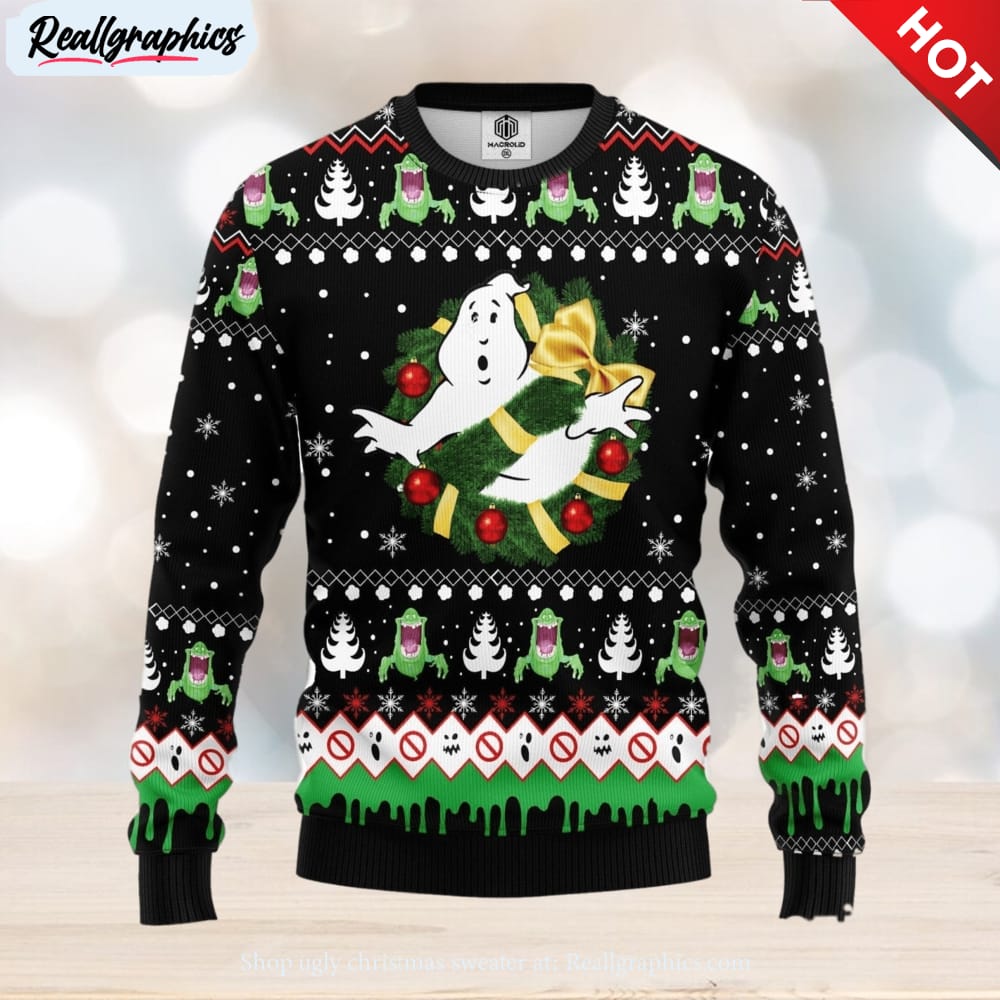 ghostbuster ugly christmas sweater amazing gift men and women christmas gift