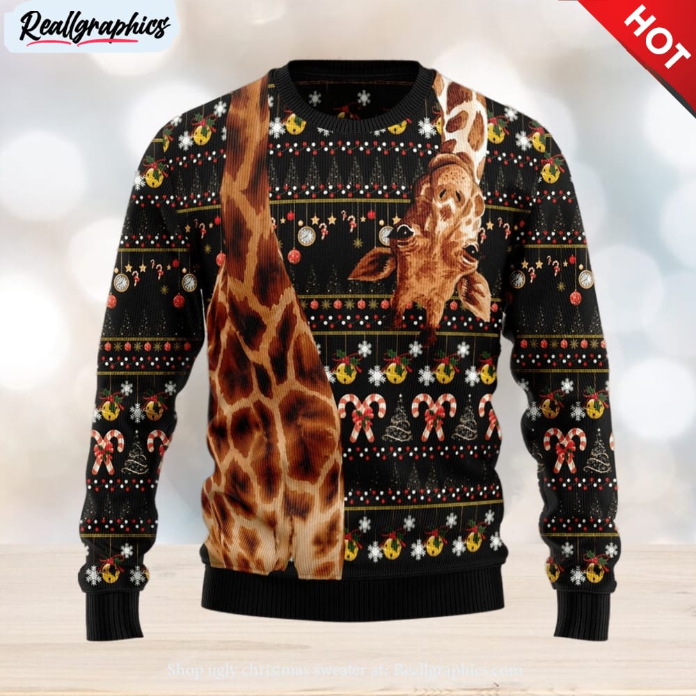 giraffe antler ugly christmas sweater , christmas sweatshirt for sale