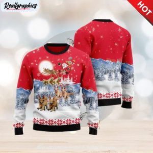 golden retriever santa claus special design for christmas holiday 3d sweater gift for christmas