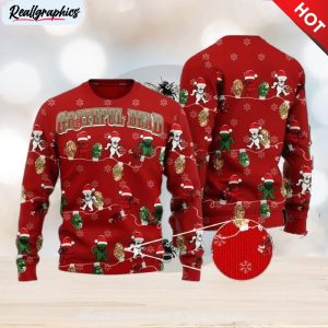 grateful dead funny ugly christmas sweater design sweatshirt for fans gift