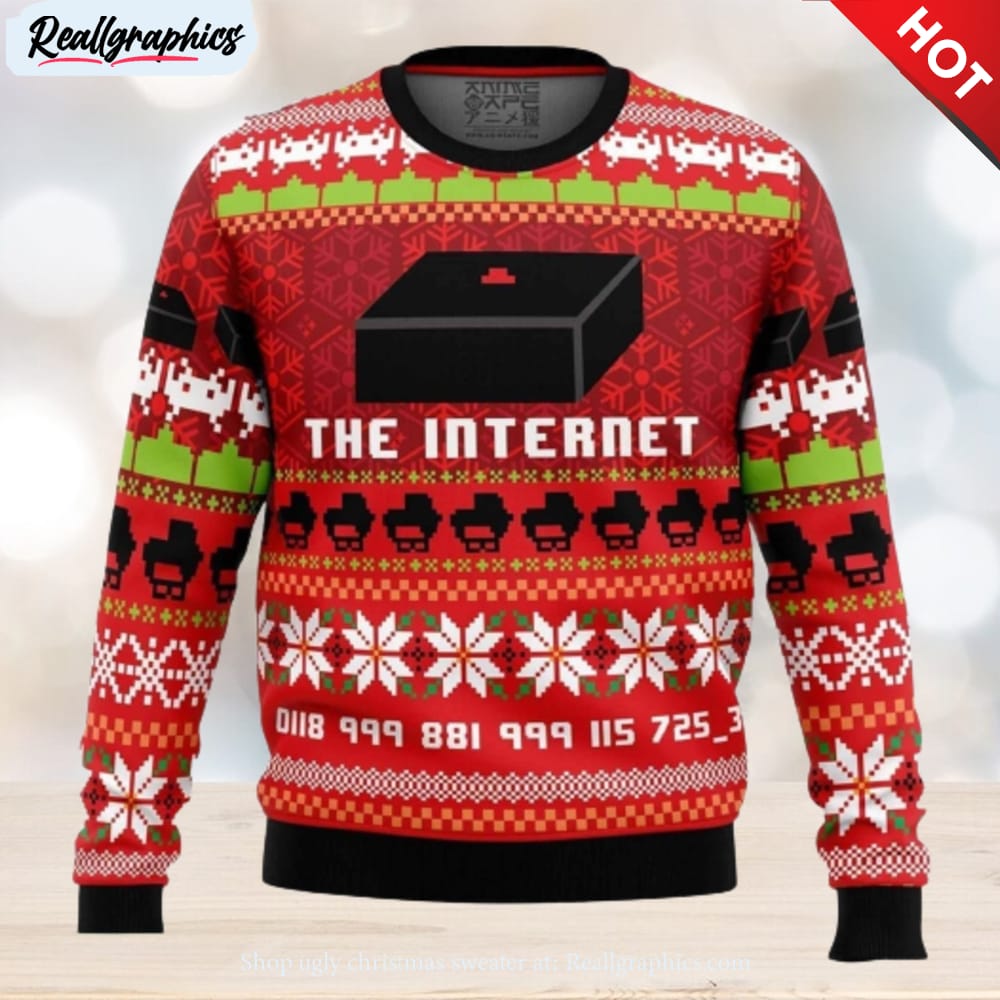 great reception the internet sweater christmas gift for holiday the internet 3d ugly christmas sweater