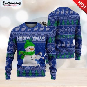 hoppy xmas ugly christmas sweater knitted gift for men and women