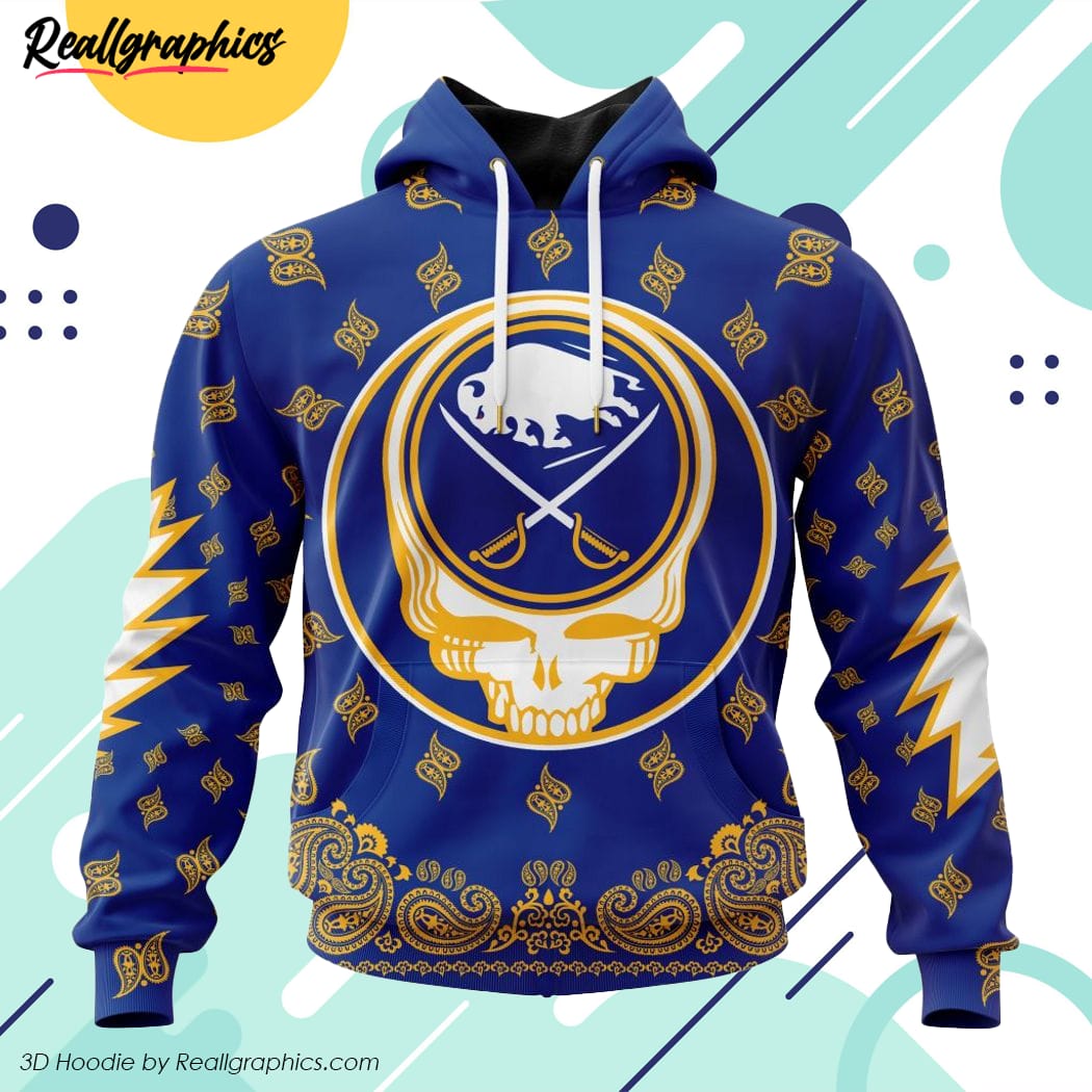 Customized NHL Buffalo Sabres Hoodie Special Grateful Dead Skull 3D Unisex  Hoodie - The Clothes You'll Ever Need
