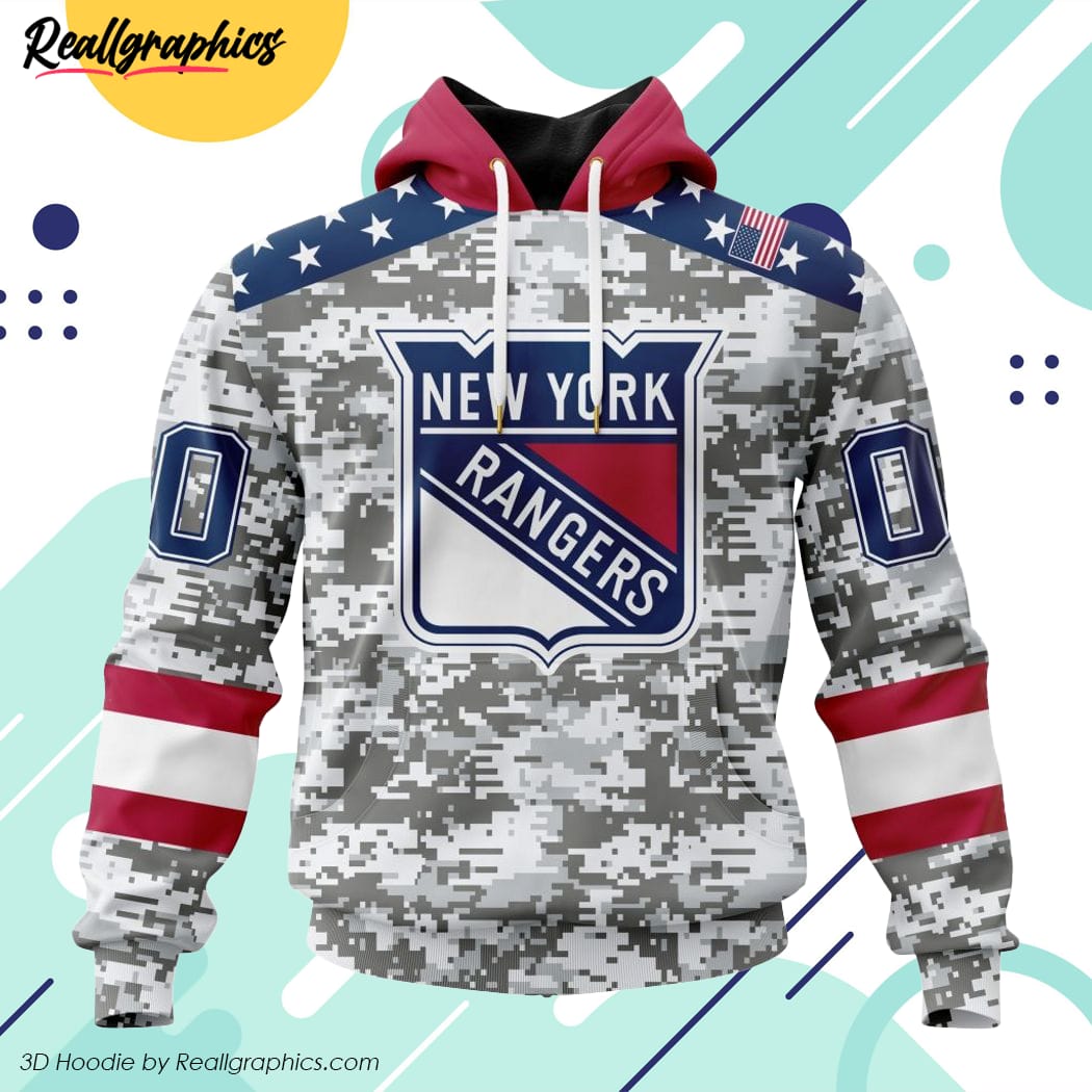 NHL New York Rangers Special Camo Hoodie - A Patriotic Statement for Veterans Day