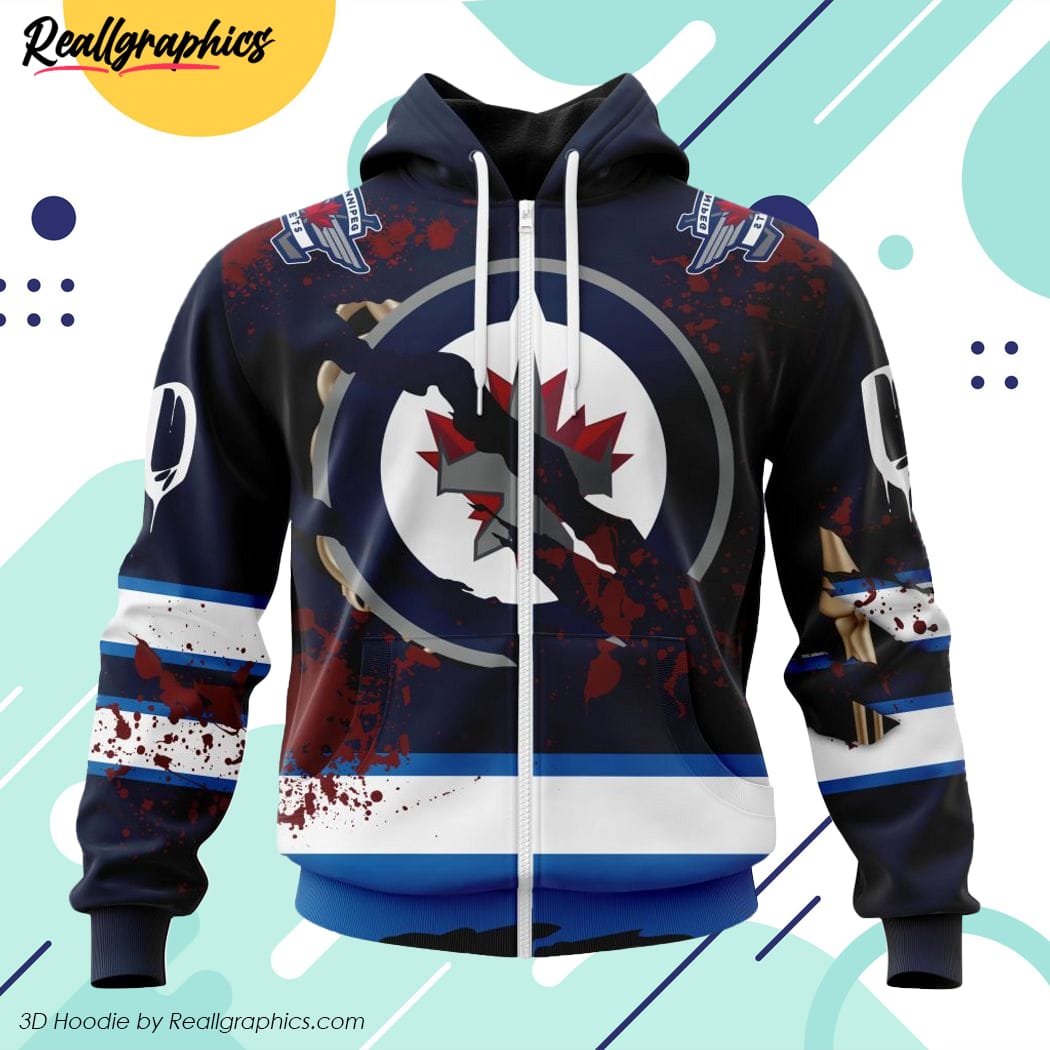 Custom NHL Winnipeg Jets Hunting Camouflage Design Sweatshirt
