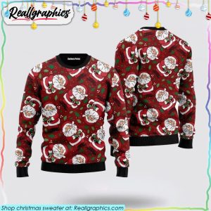 vintage-santa-claus-ditsy-holly-pattern-3d-printed-christmas-sweater-sweatshirt