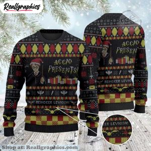Accio-Present-Wizard-Ugly-Christmas-Ugly-Sweater-3D-Gift-Christmas