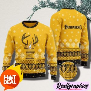 Yellow-Bundaberg-Reindeer-Snowy-Christmas-Ugly-Sweater
