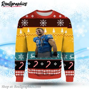 aidan-hutchinson-detroit-lions-ugly-christmas-sweater