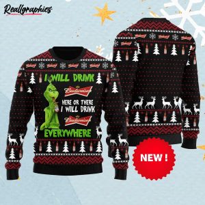 i-will-drink-budweiser-beer-everywhere-christmas-ugly-sweater