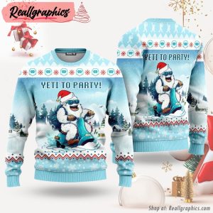 yeti-to-party-funny-bigfoot-with-snow-ugly-christmas-sweater-for-men-women